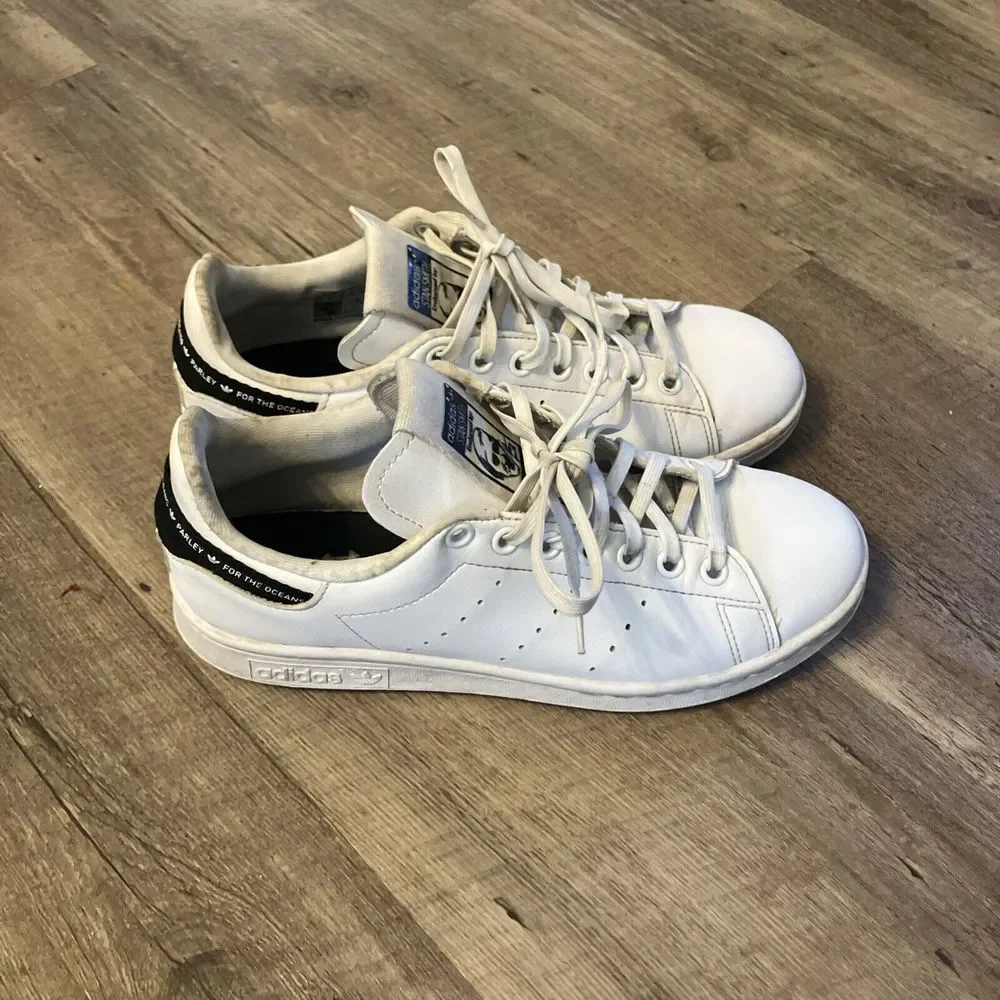 Adidas Stan Smith Parley Mens White Black Sustainable Sneakers‎ GV7614